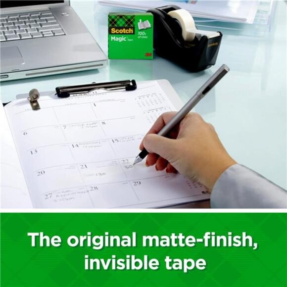 Scotch Magic Tape, 6 Rolls with Dispenser Numerous‎ Applications Invisible - Picture 3 of 6